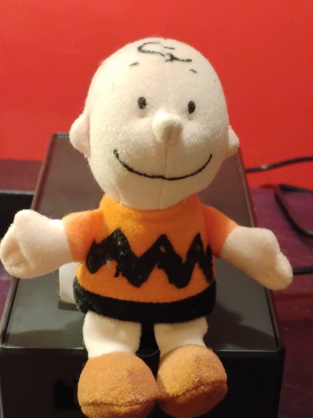Peanuts Charlie Brown Plush - Orange, Black, White Vintage